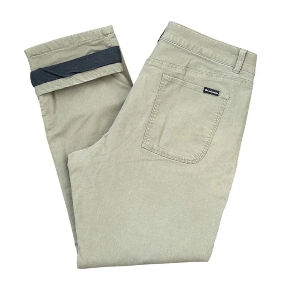 Columbia Active‎ Fit Men's Khaki Straight Leg Casual Pants Size 34W 32L